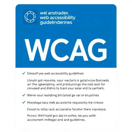 Logo de WCAG (Web Content Accessibility Guidelines) con texto explicativo sobre su importancia para la accesibilidad web.